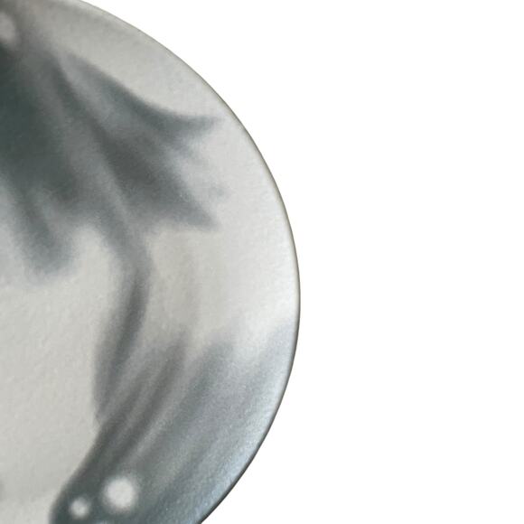 (4) Grammercy Studio Halloween Ghost Salad Plates 8in Matte White Black BOO New - Picture 10 of 13